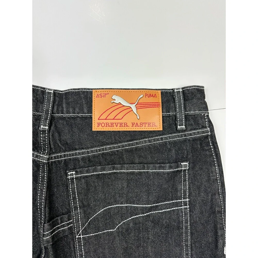 Puma X A$AP Rocky Men's Size 34 Black Denim Jean Pants NWT 631006 01
